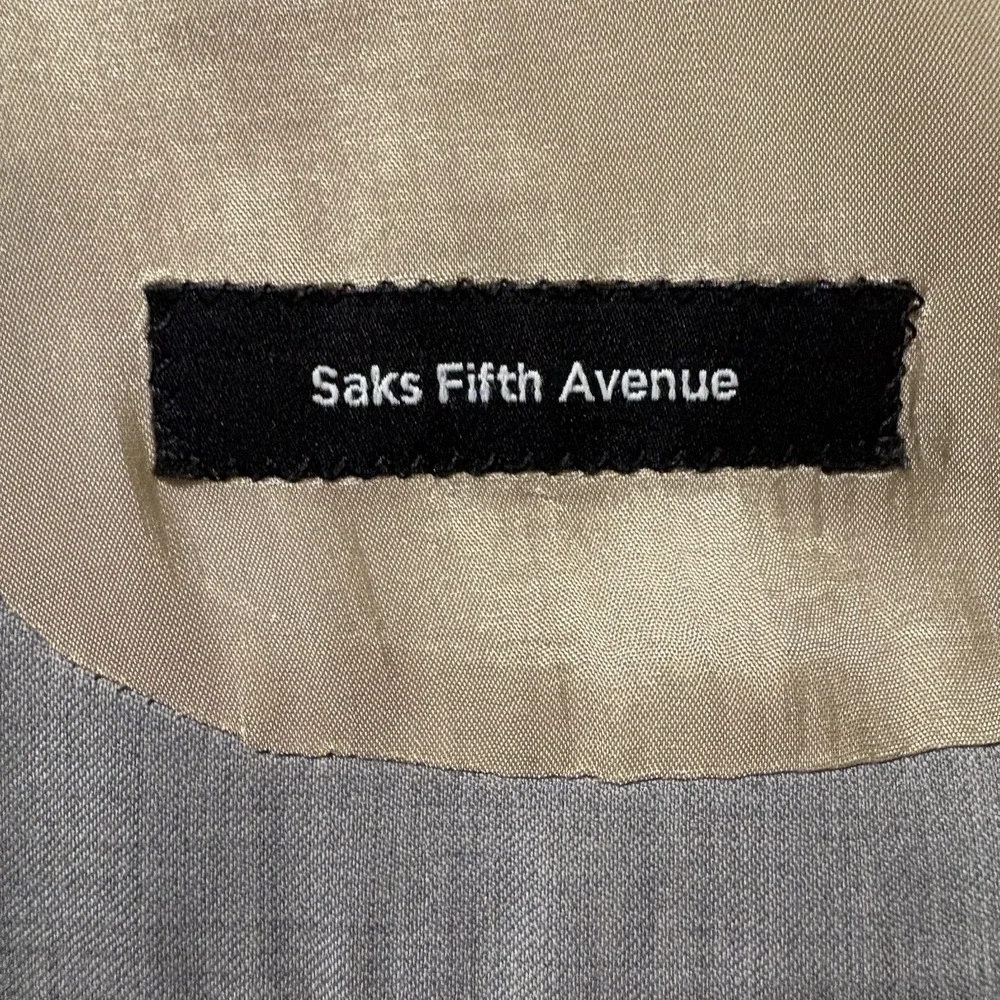 Loro Piana Blazer 44R Light Gray Super 120'S Wool Canada Saks Fith Ave Jacket